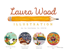Tablet Screenshot of laurawoodillustration.com